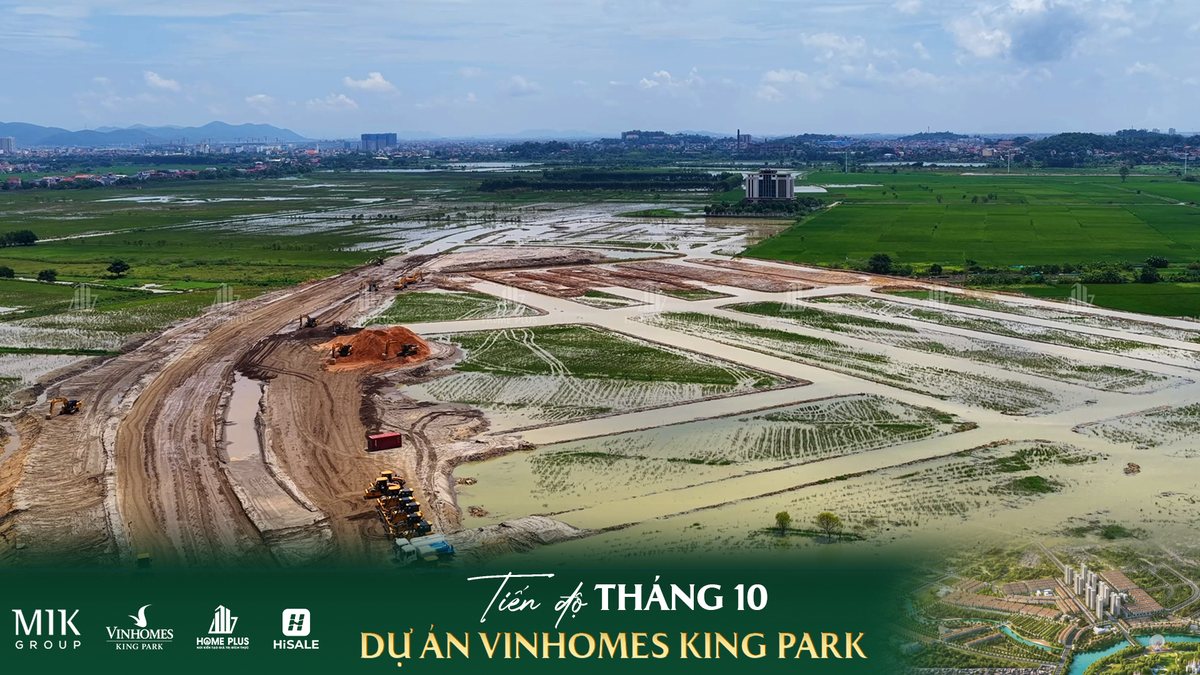 Ảnh flycam công trường Vinhomes King Park, tháng 10/2026