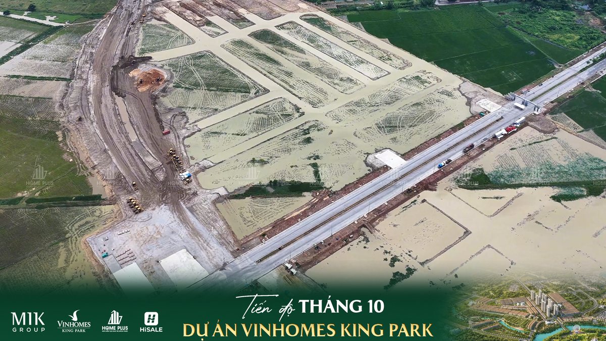 Ảnh flycam công trường Vinhomes King Park, tháng 10/2026