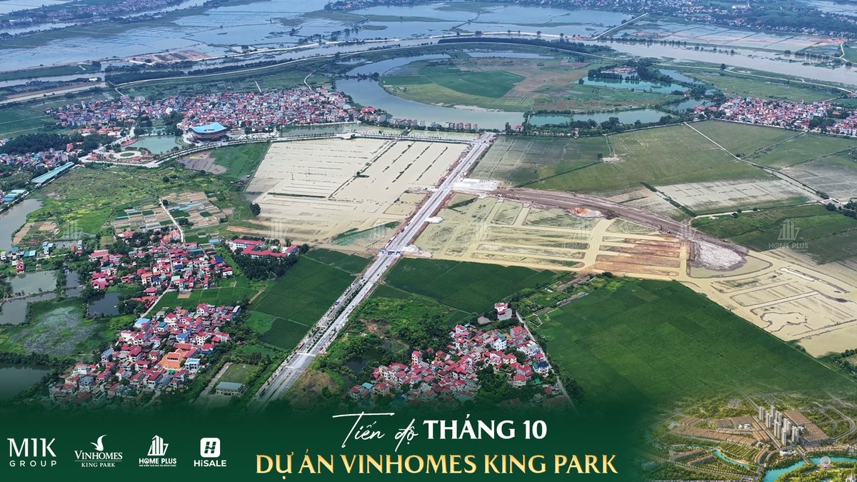 Ảnh flycam công trường Vinhomes King Park, tháng 10/2026
